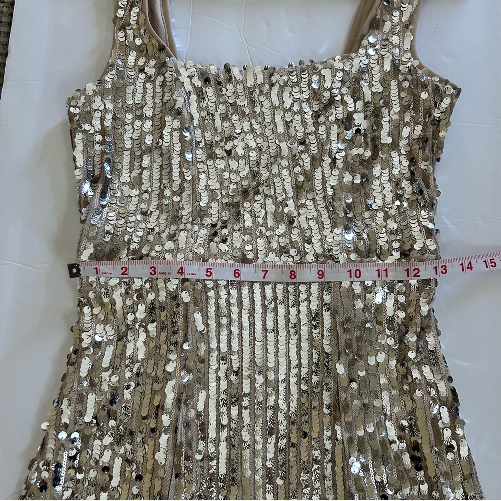 Show Me Your Mumu Eden Midi Dress Silver Sequin Size Small - Picture 14 of 15